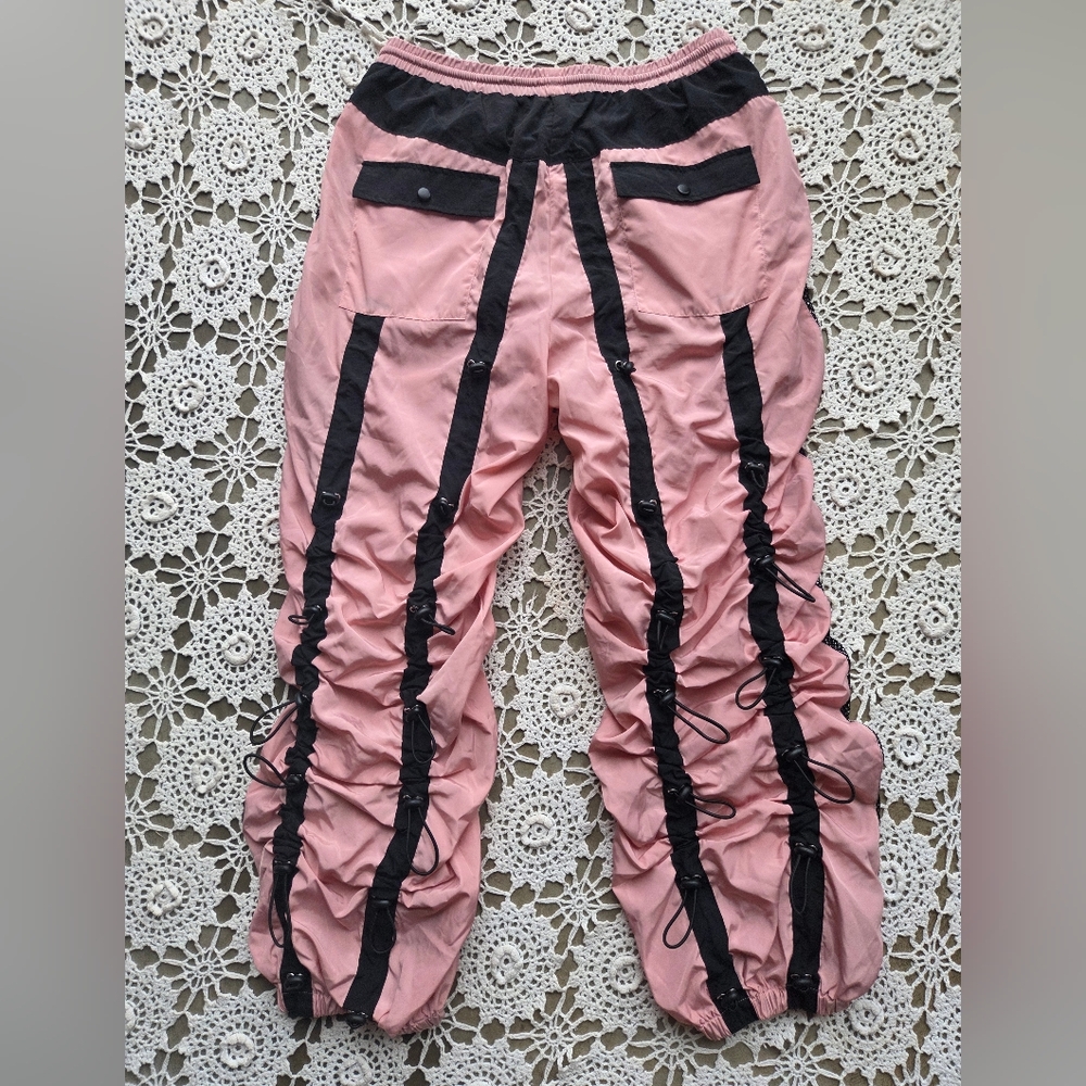 Dolls Kill Poster Grl Love On The Line Bungee Cord Jogger Pants - Picture 5 of 8